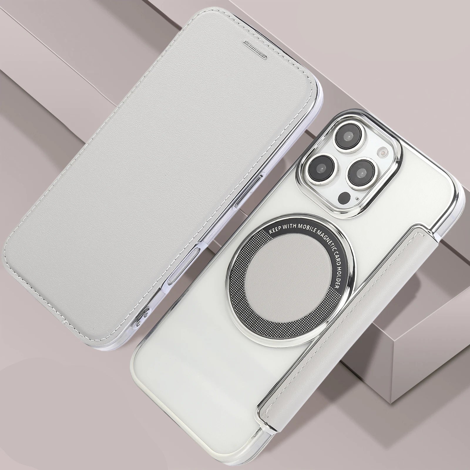 MagSafe-Compatible TPU Leather Wallet Case for iPhone 16 Series