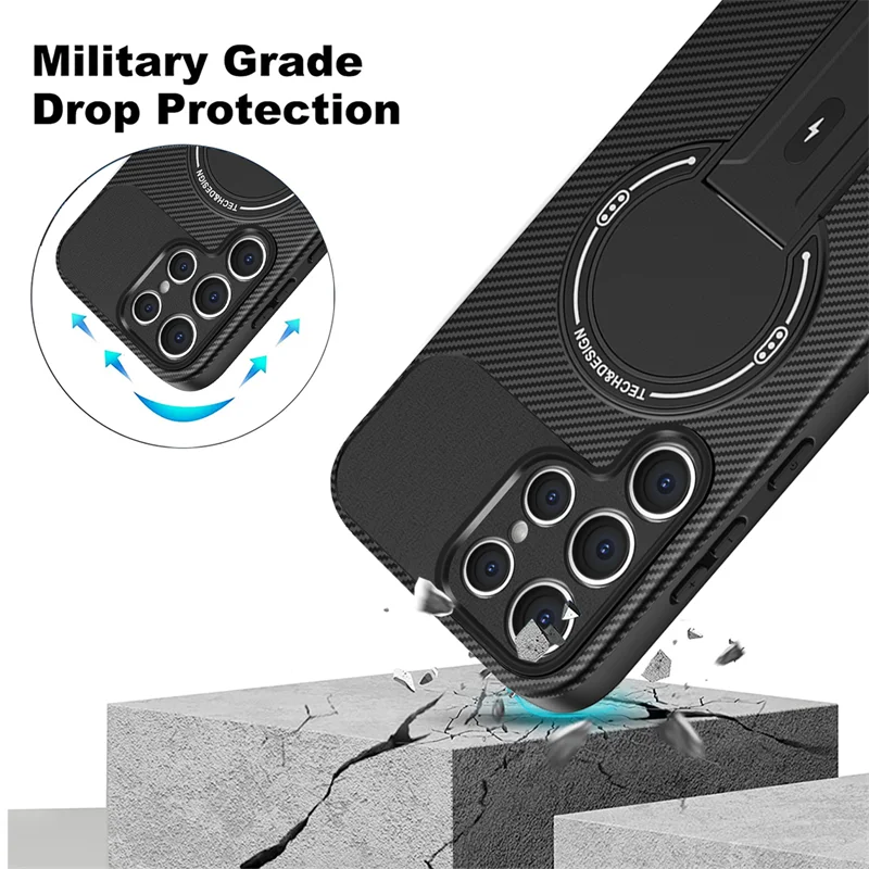 Military-Grade Magnetic Case with Invisible Stand for Samsung Galaxy S25 Series