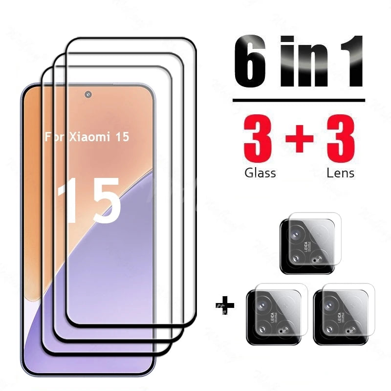 Xiaomi 15 Full-Cover Tempered Glass Screen and Camera Protector