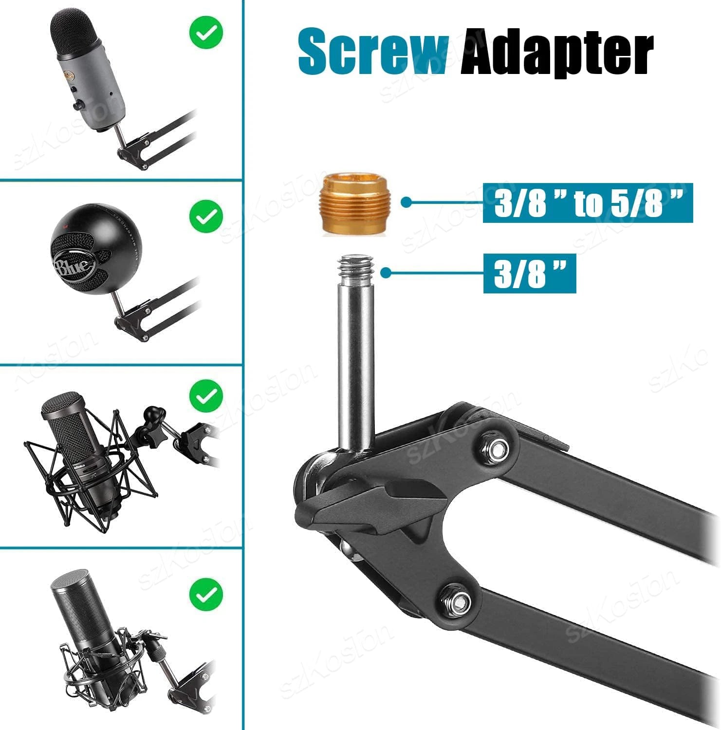 Articulated Scissor Arm Microphone Stand