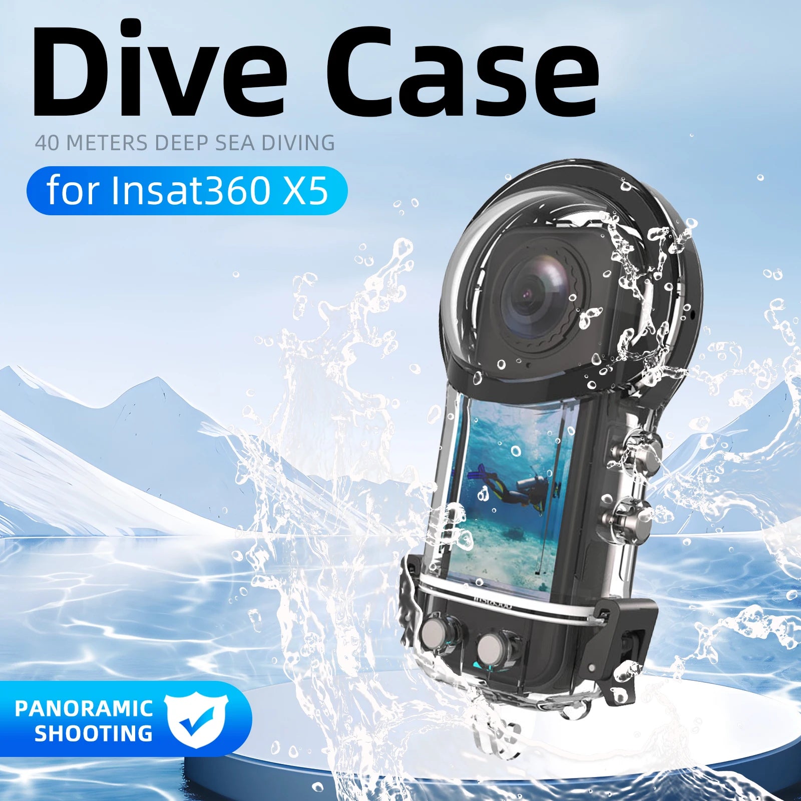 Protective 40M Underwater Case for Insta360 X5
