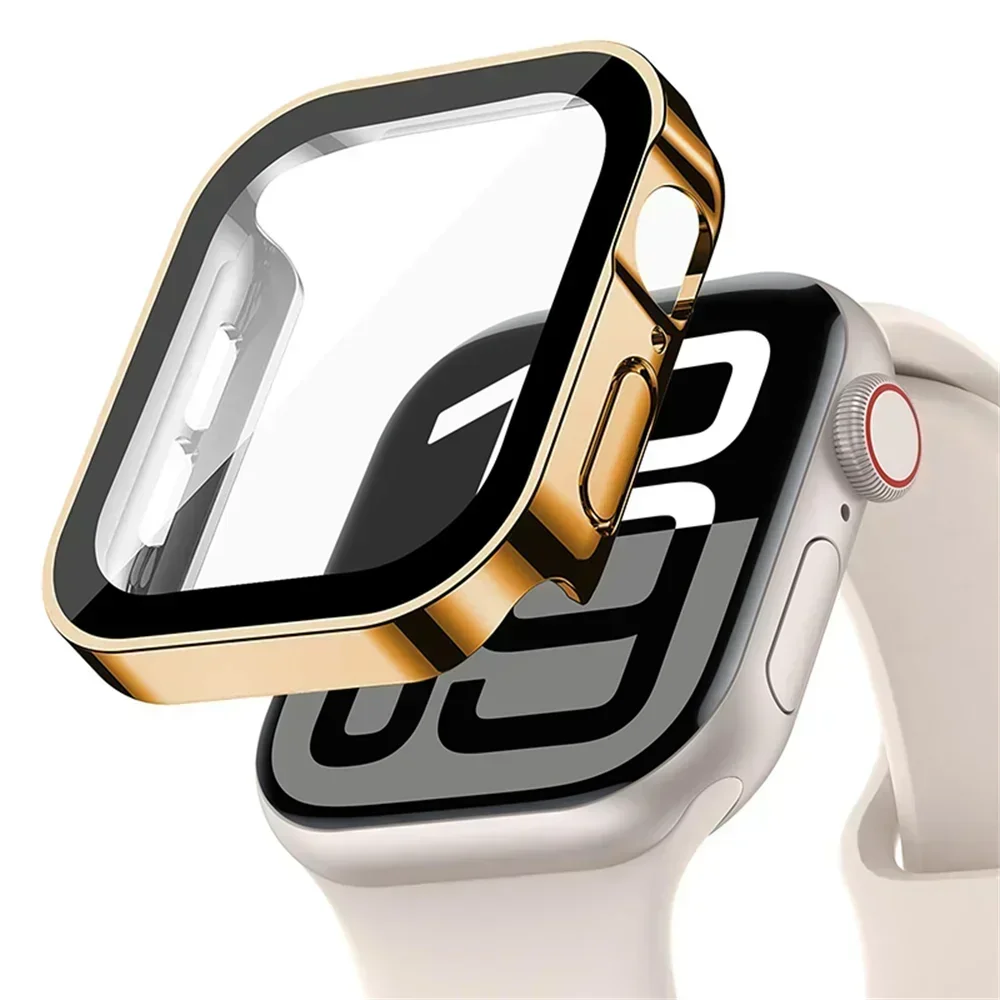 Protective Bumper Case with Built-in Tempered Glass for Apple Watch