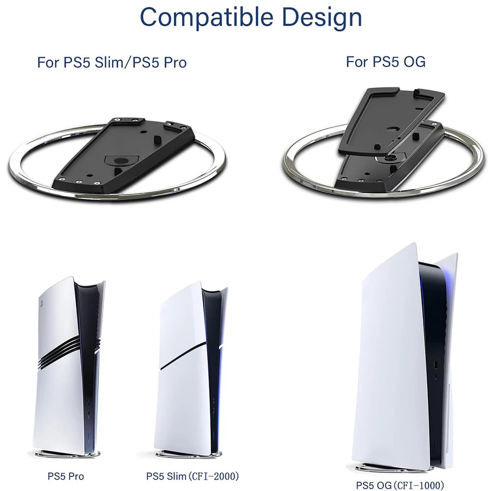 Anti-Slip Vertical Stand for PlayStation 5 Slim Digital & Disc Editions