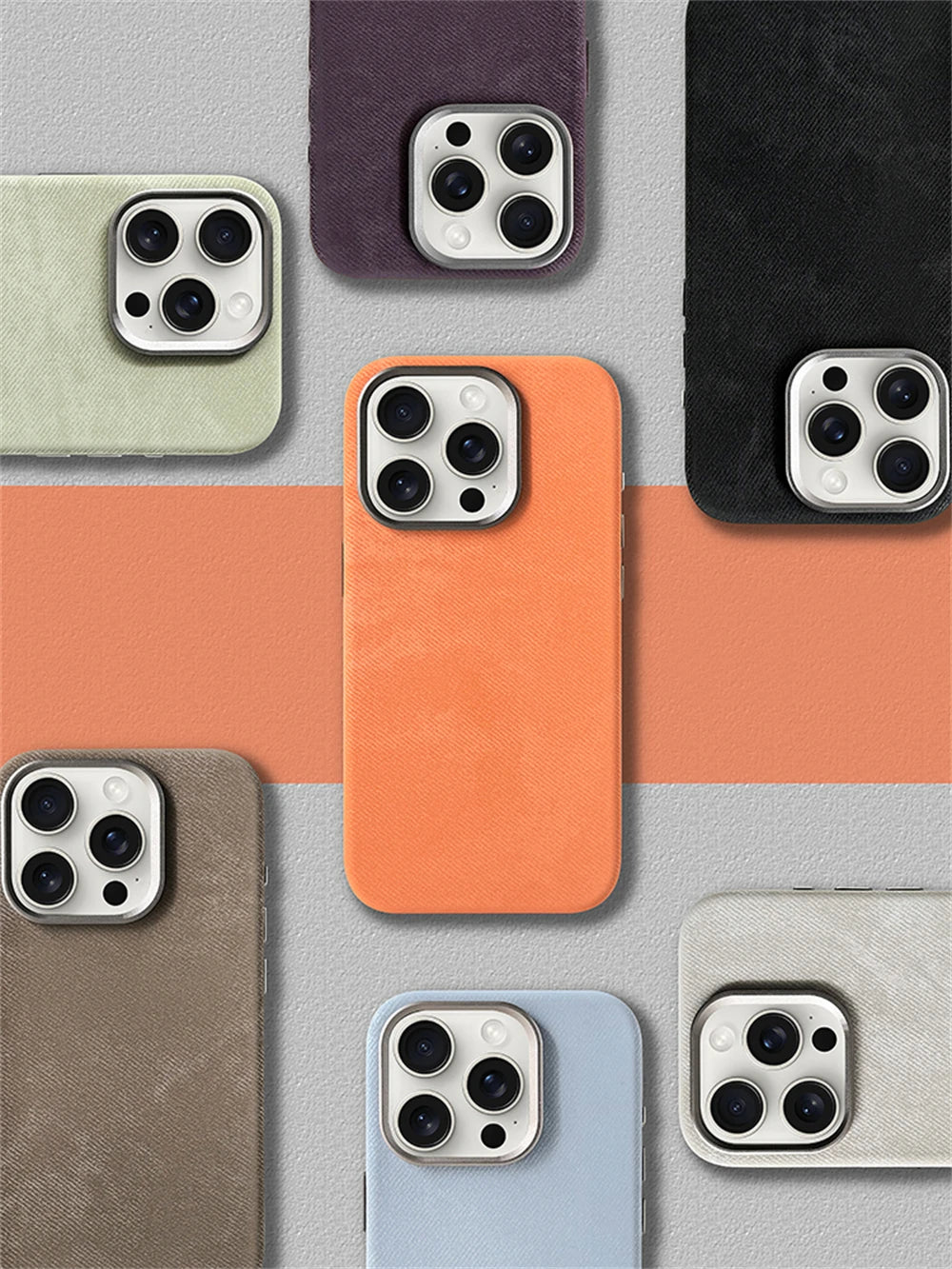 Luxury MagSafe Fiber Leather Shockproof Case for iPhone 14 Series