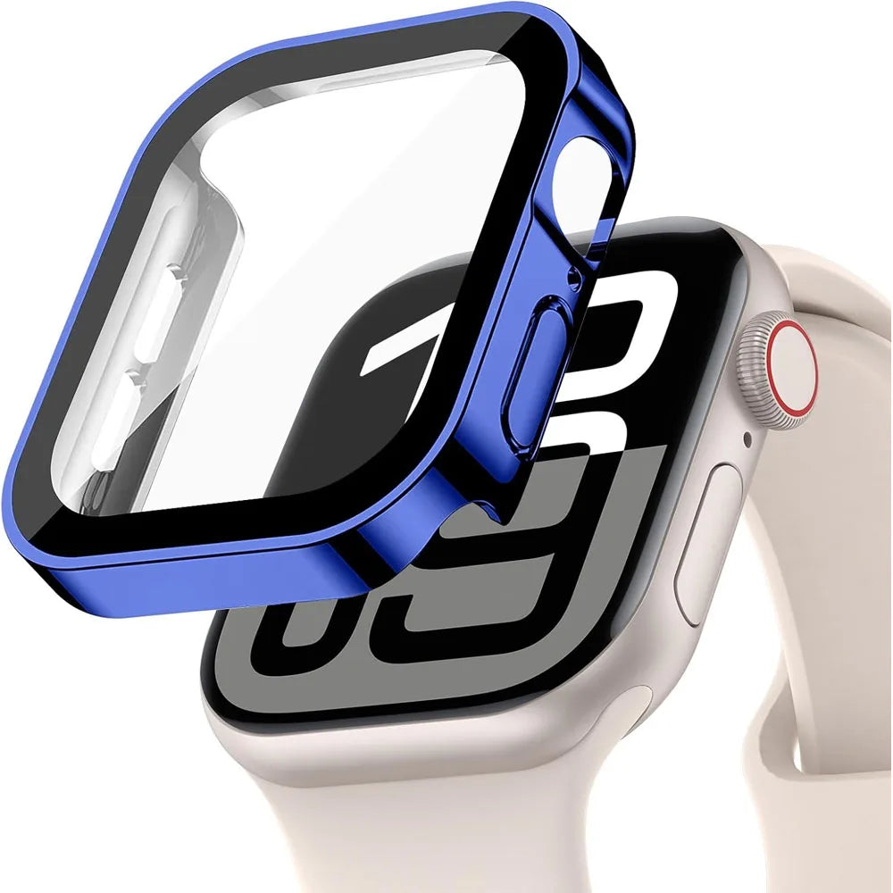 Apple Watch Series 11 Screen Protector Case with Tempered Glass