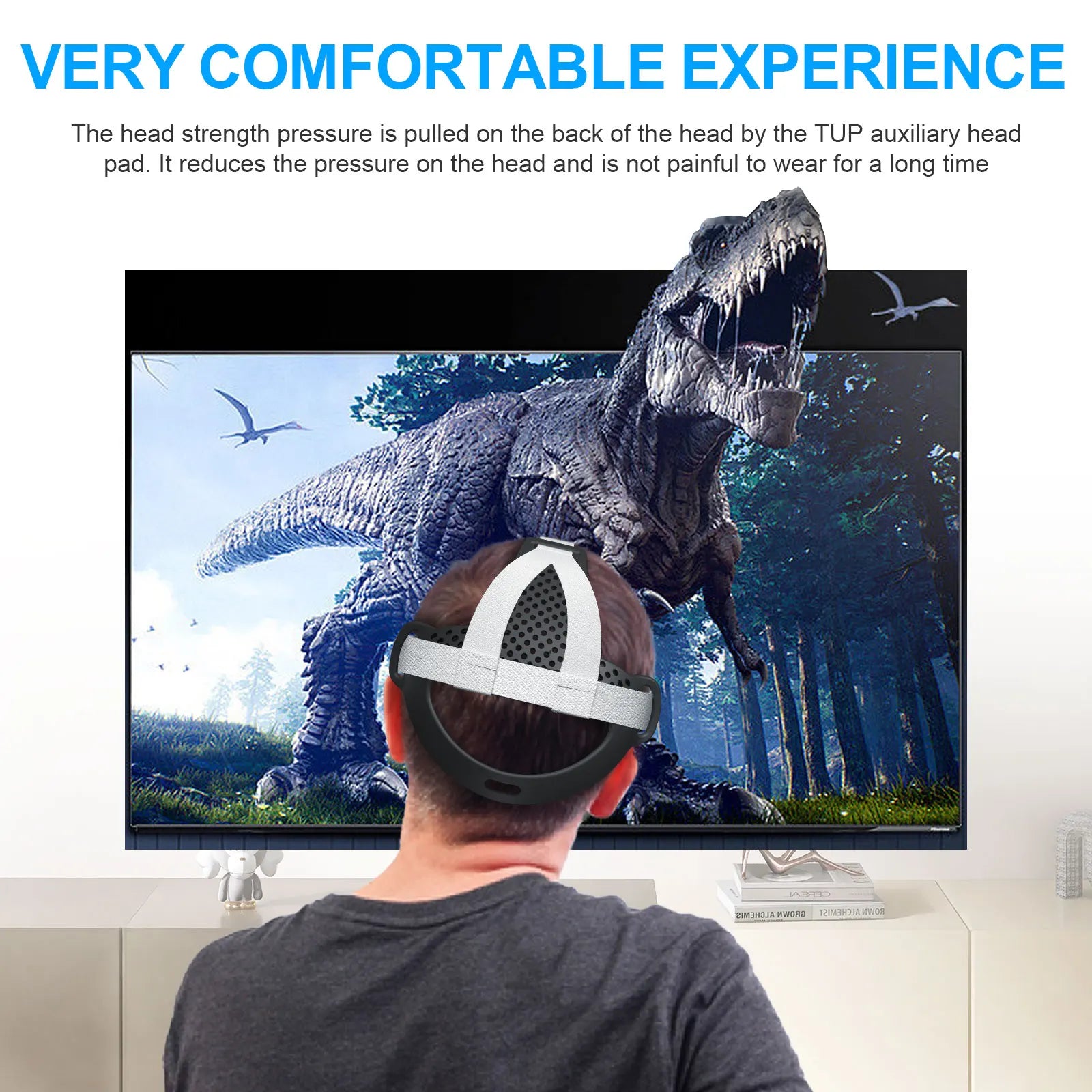 Pressure-Reducing Soft TPU Head Strap for Meta Quest 3