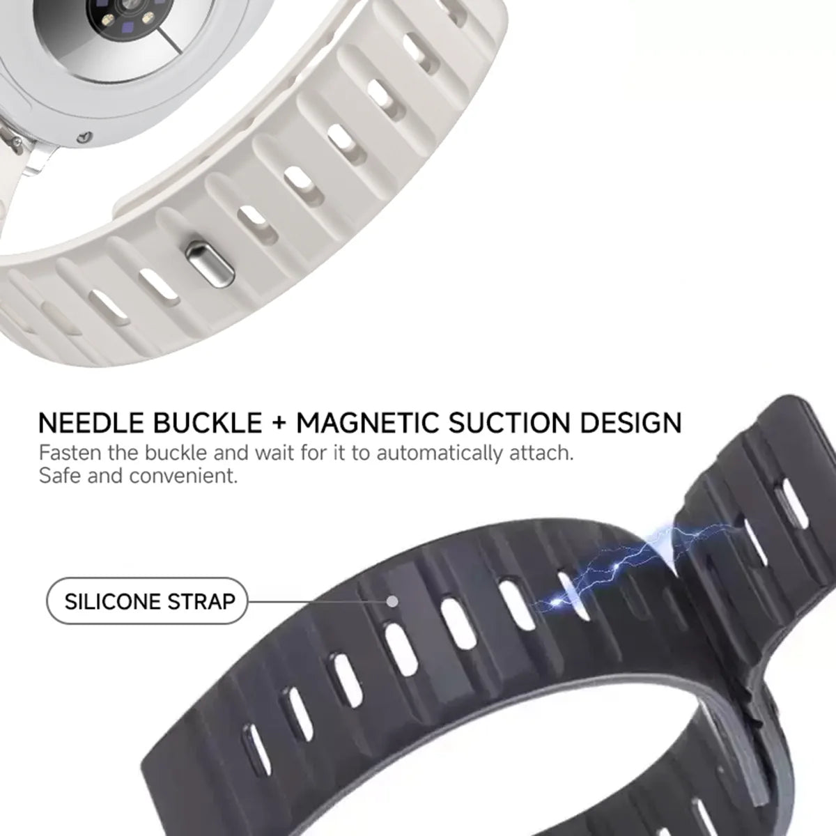 Silicone Magnetic Band for Samsung Galaxy Watch 8 & Galaxy Watch 8 Classic