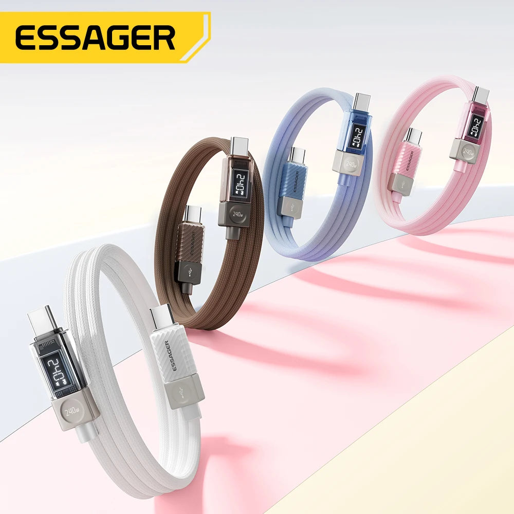 Essager 100W USB-C PD 3.1 Fast Charging Cable with LED Display
