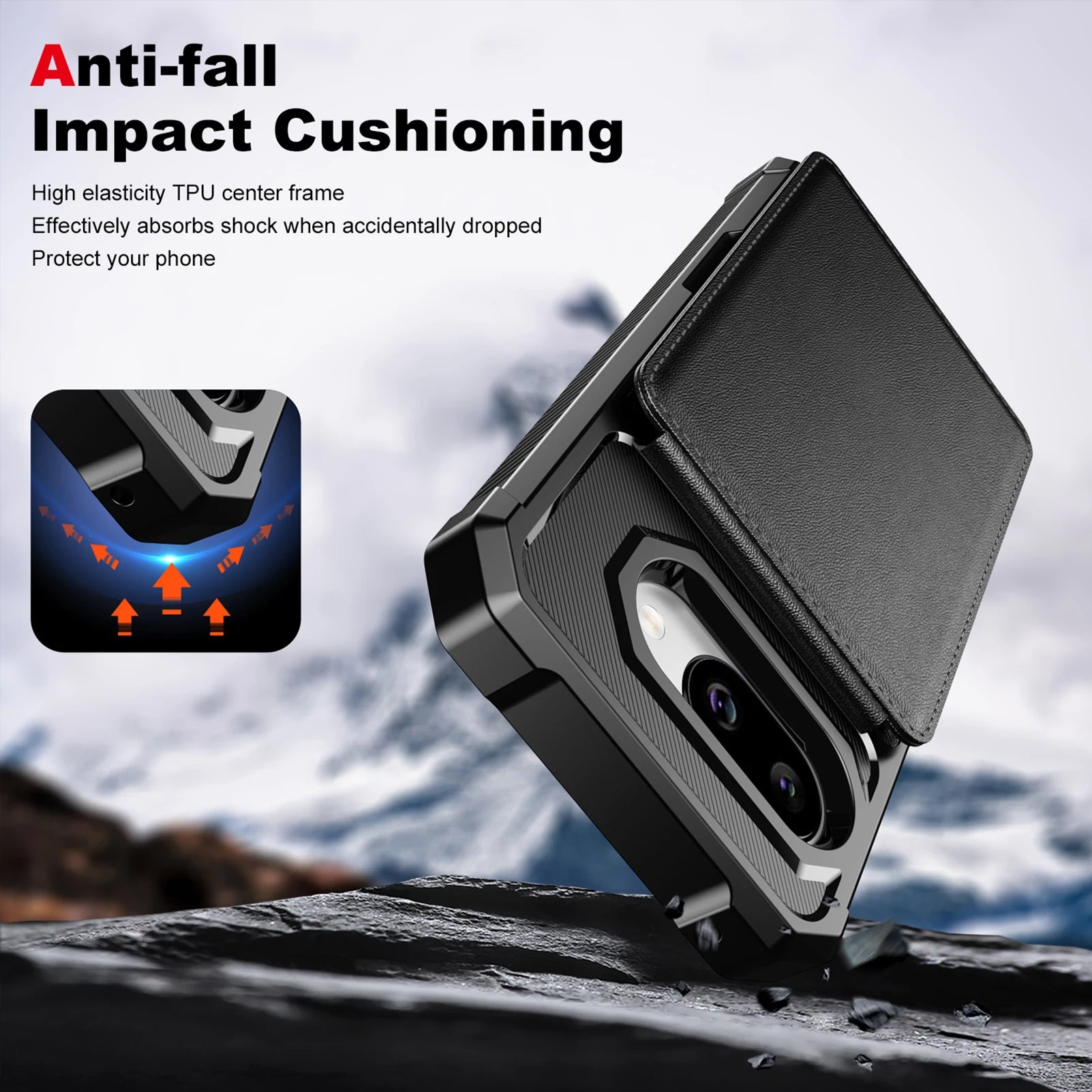 Premium Wallet Case with RFID Protection & Card Holder for Google Pixel 9a