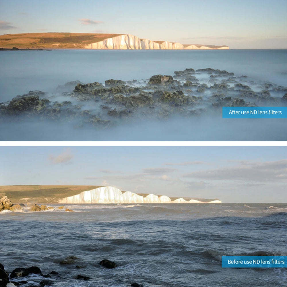 TELESIN ND8/ND16/ND32/CPL Lens Filter Set with Aluminum Alloy Frame for GoPro Hero Action Cameras