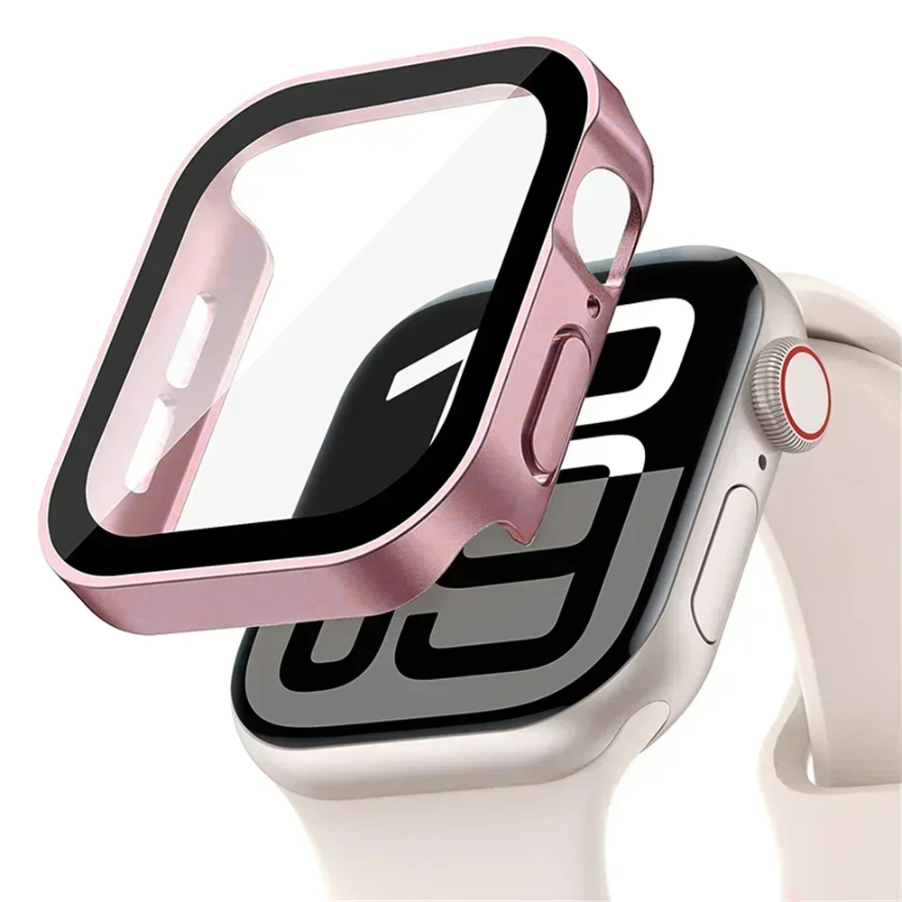 Protective Bumper Case with Built-in Tempered Glass for Apple Watch