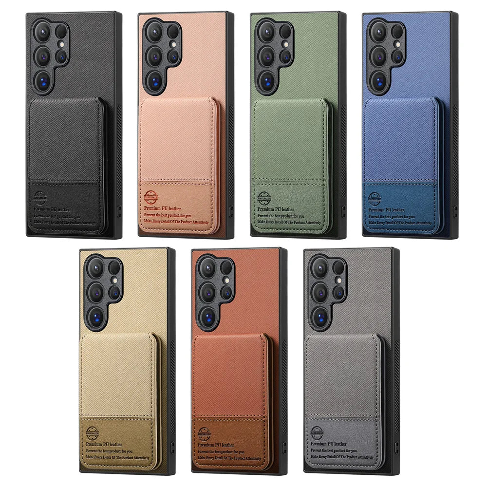 RFID-Blocking Magnetic Wallet Case with Card Holder for Samsung Galaxy S25 Series