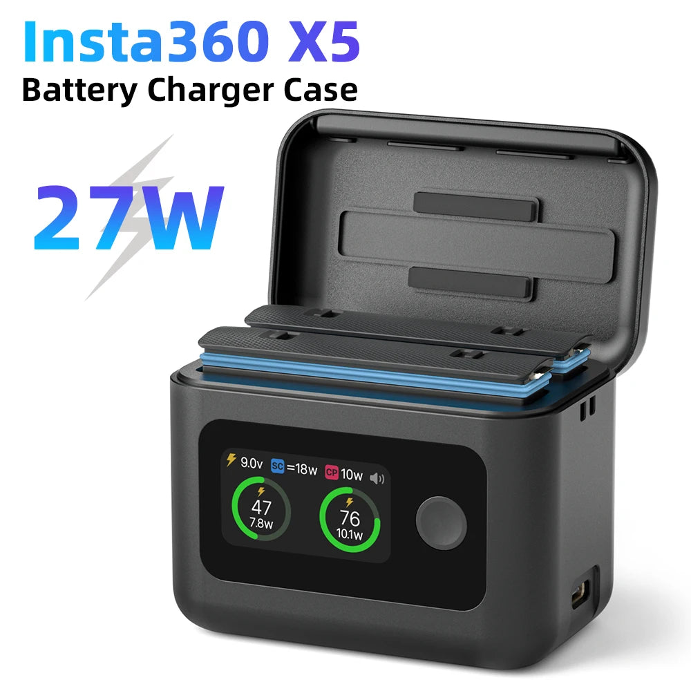 SYMIK 27W Dual Fast Charger Hub for Insta360 X5