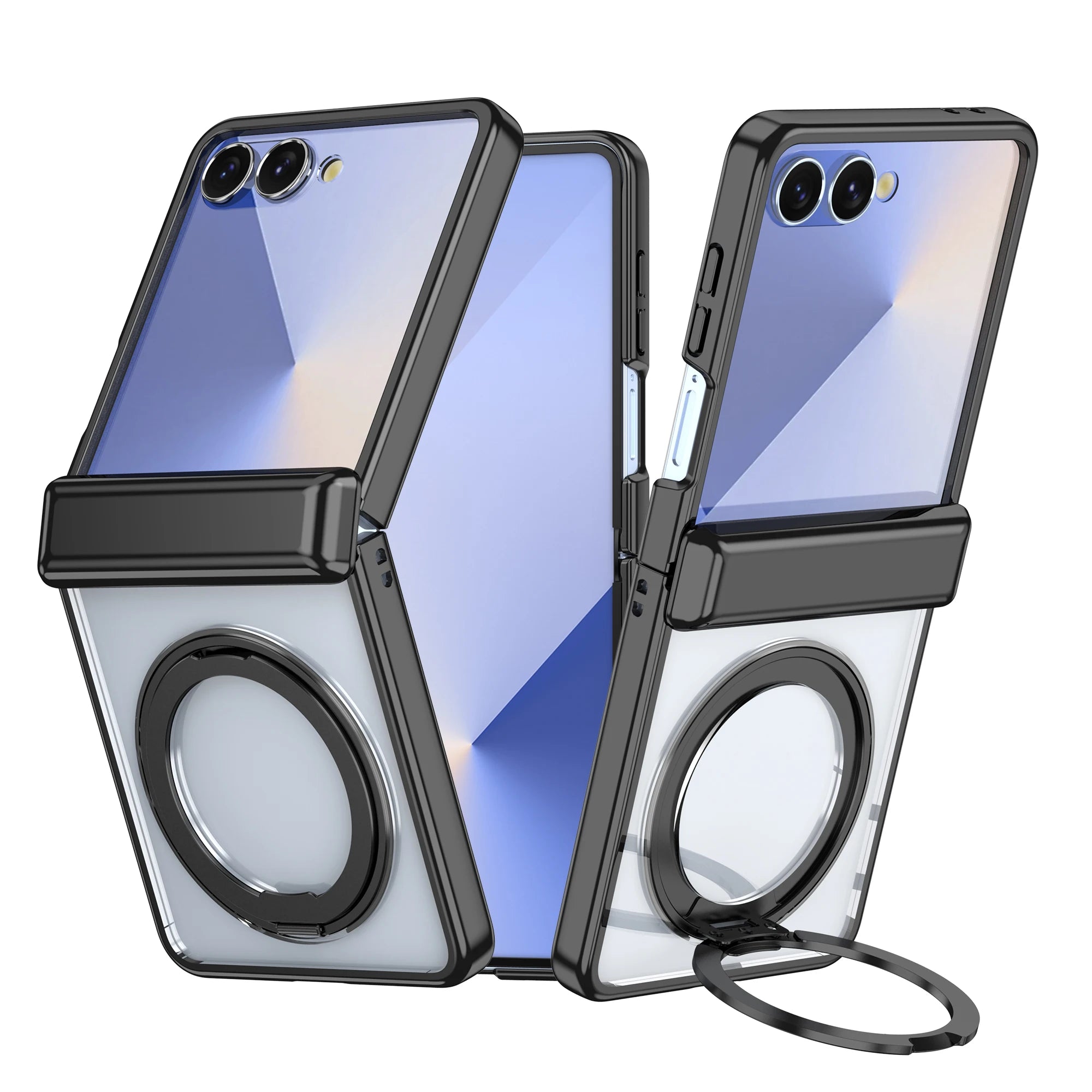 Samsung Galaxy Z Flip 7 Electroplated Magnetic Case with 360° Rotating Bracket