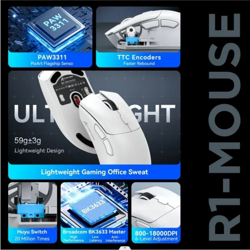 Attack Shark R1 Lightweight Wireless Mouse
