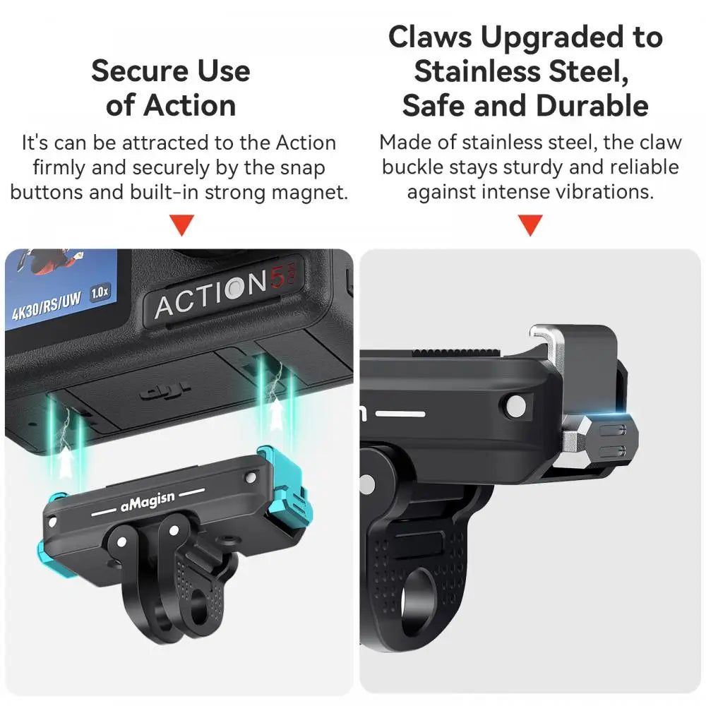 Magnetic Quick Release Metal Mount for DJI Osmo Action 5 Pro