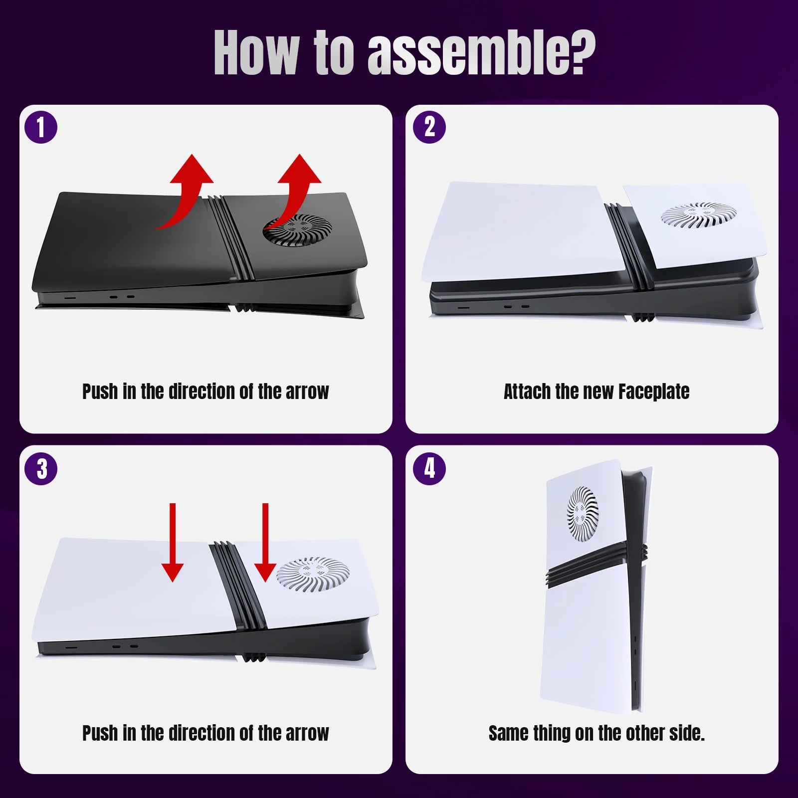 PlayStation 5 Pro Digital Edition Face Plates with Cooling Vent