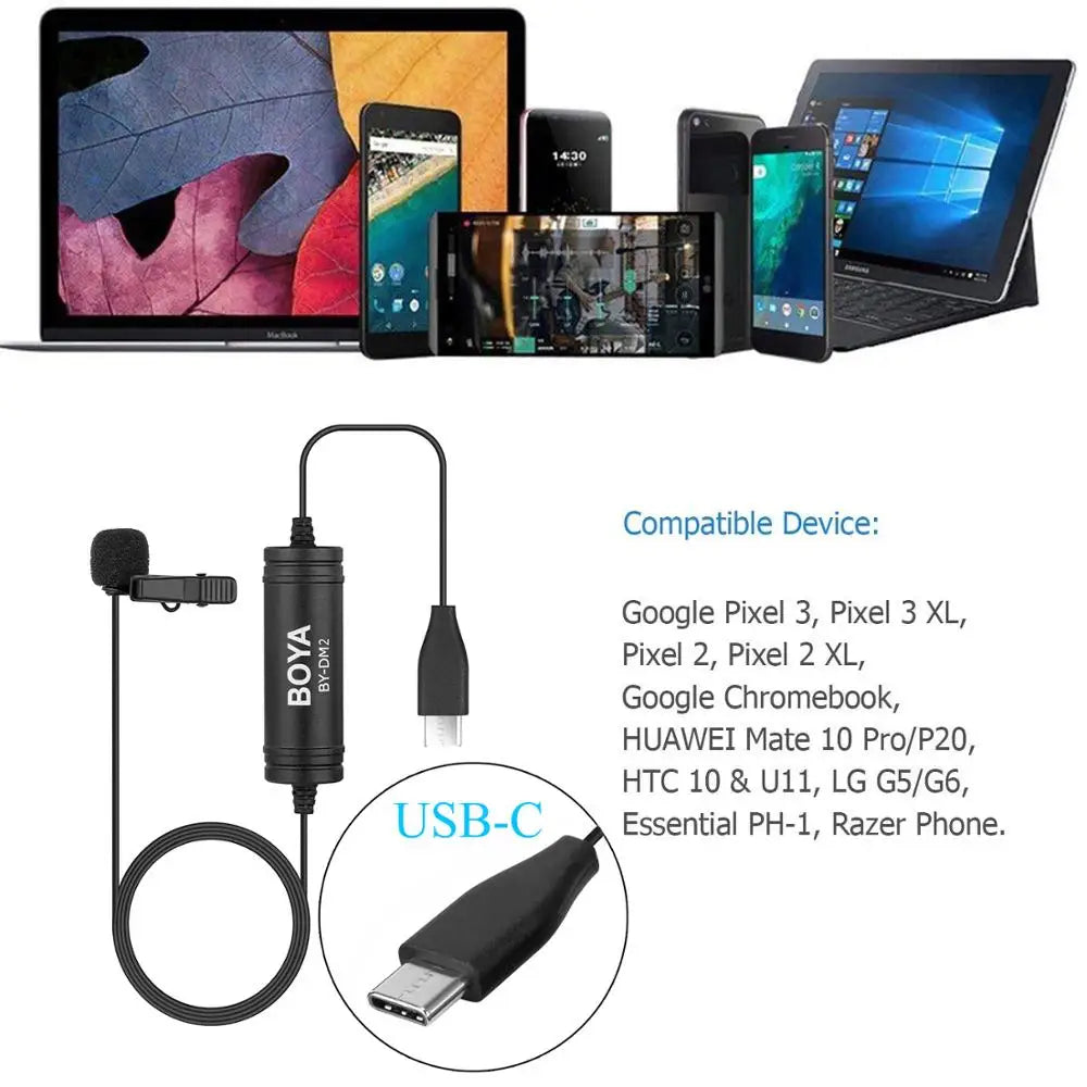 BOYA BY-DM20 Professional Clip-On Lavalier Microphone