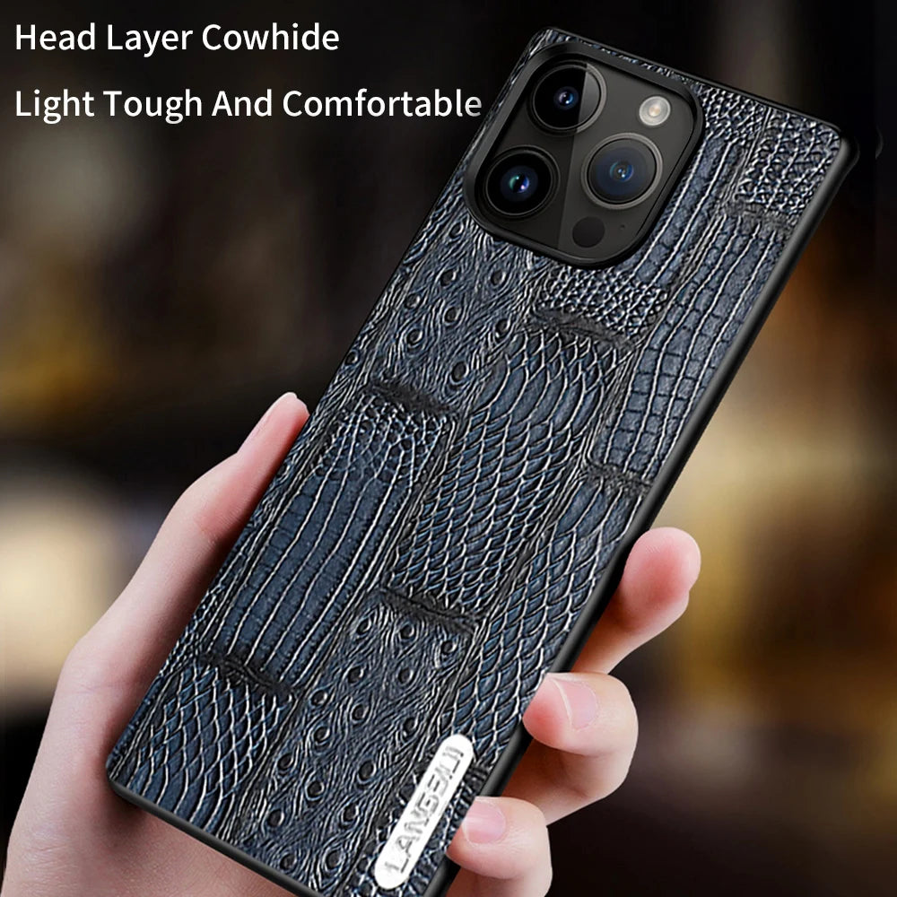 100% Genuine Leather Full Protection Phone Case for iPhone 14 Pro and iPhone 14 Pro Max