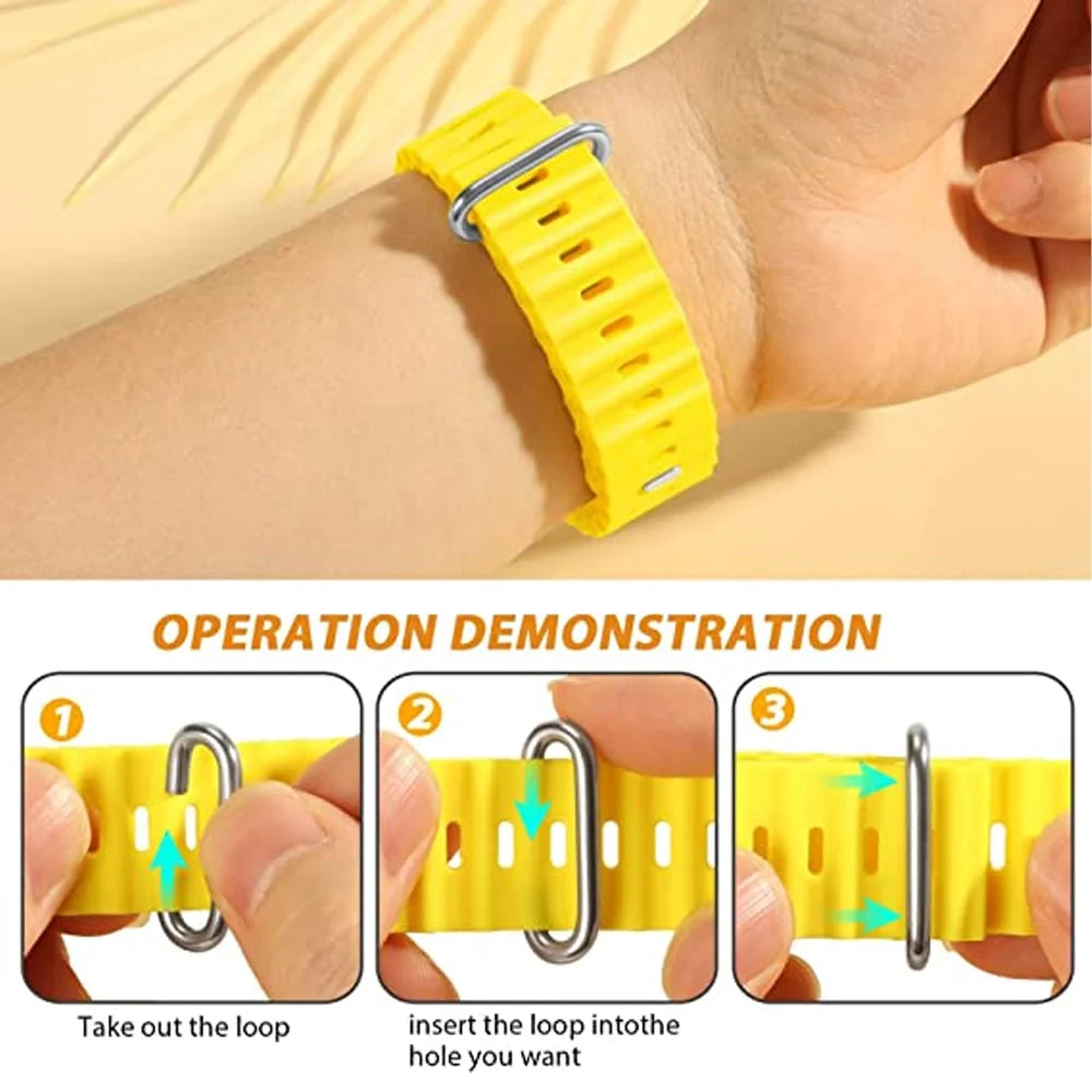 Premium Silicone Ocean Band for Apple Watch