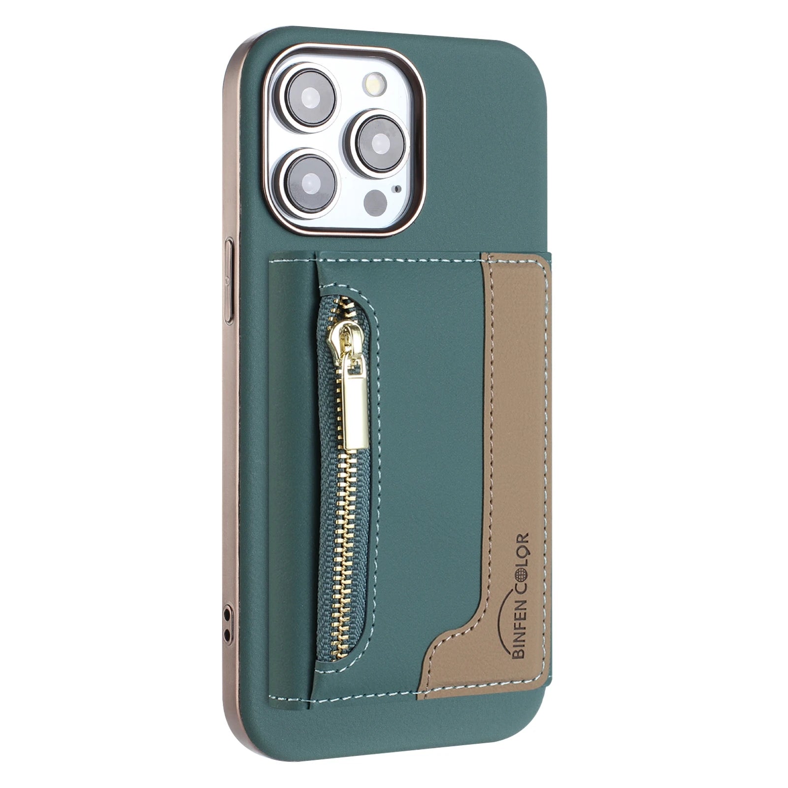 iPhone 15 Series Magnetic Leather Case with Detachable Card Holder