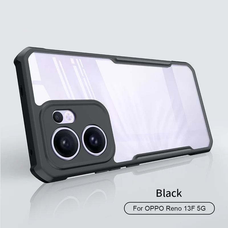 Shockproof PC + TPU Clear Case with Airbags for OPPO Reno 13F
