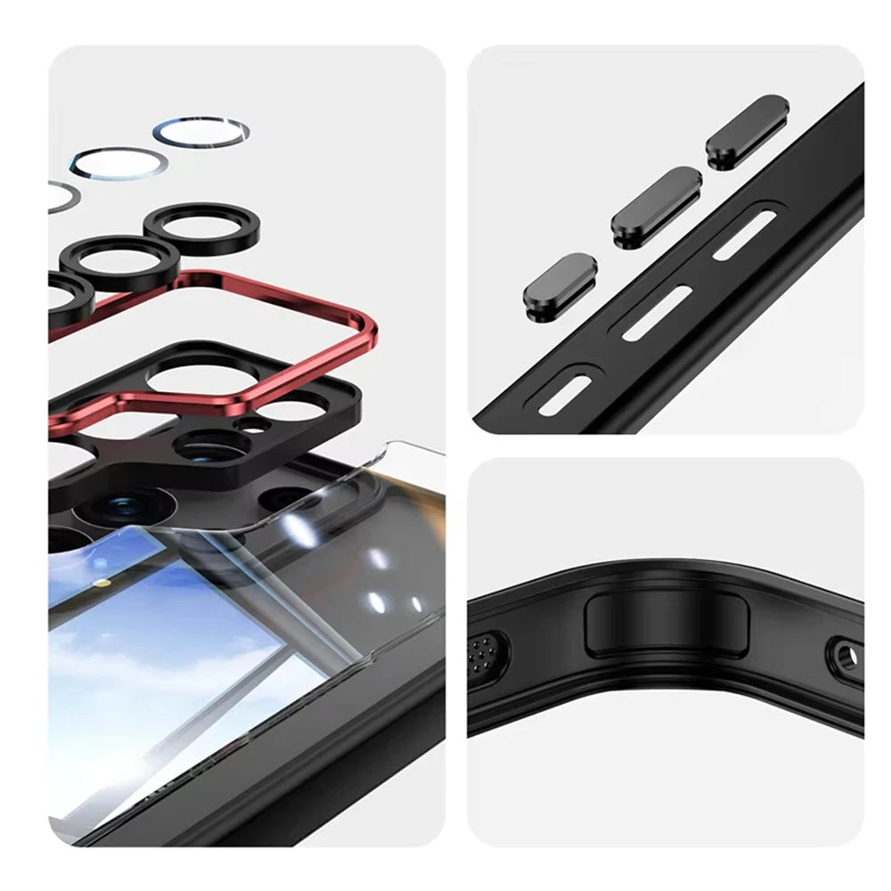 Shockproof Clear Acrylic Cover for Samsung Galaxy S25 Series