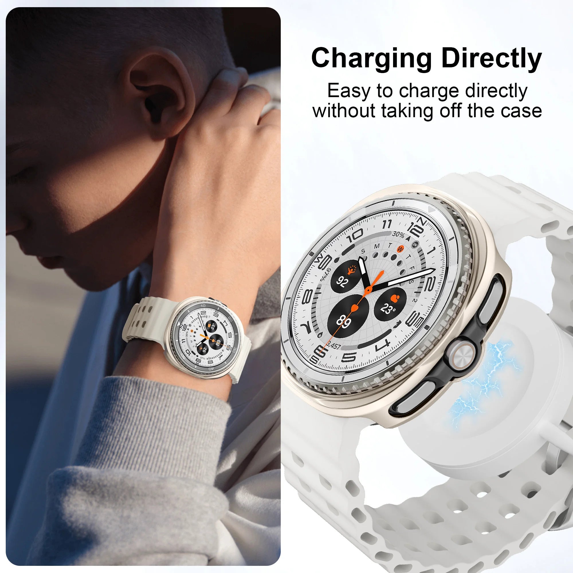 Lightweight PC Bumper Cover for Samsung Galaxy Watch 8 / Galaxy Watch 8 Classic