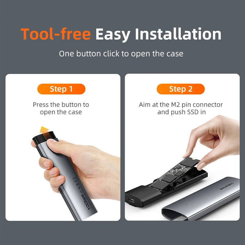 CABLETIME NVMe/SATA M.2 SSD Enclosure