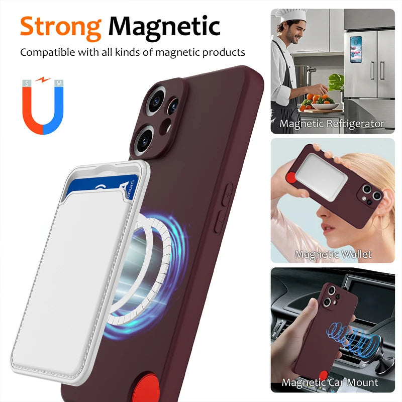 Soft Silicone Magnetic Case for Nothing CMF Phone 2 Pro