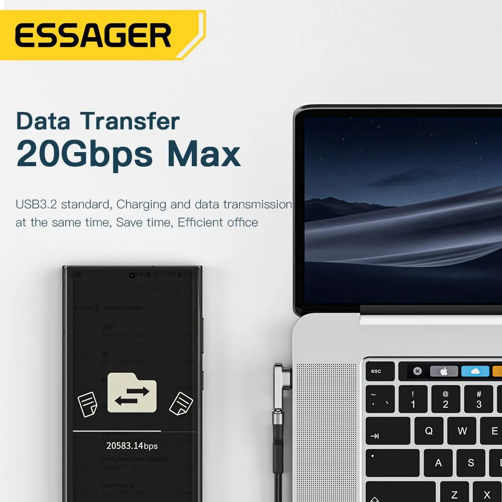 Essager PD 100W Magnetic USB-C OTG Adapter