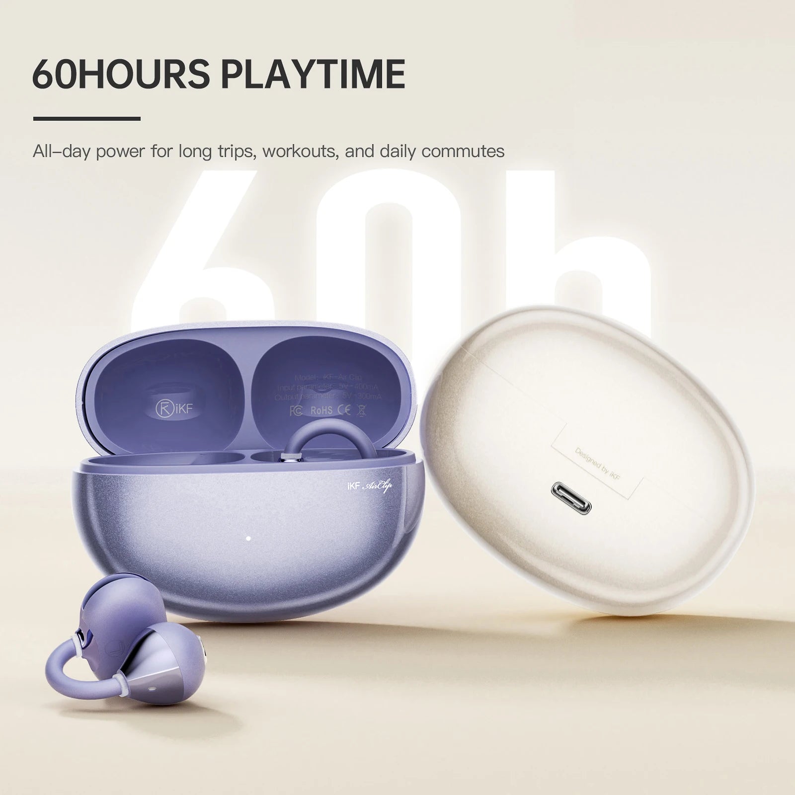 iKF Air Clip Wireless Open-Ear Earphones