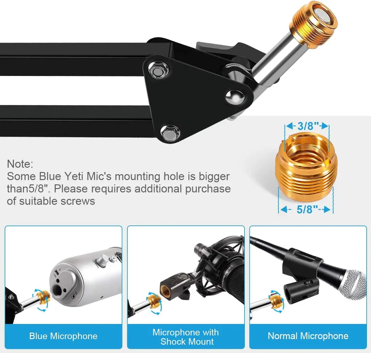 High-Quality Metal Scissor Arm Mic Stand