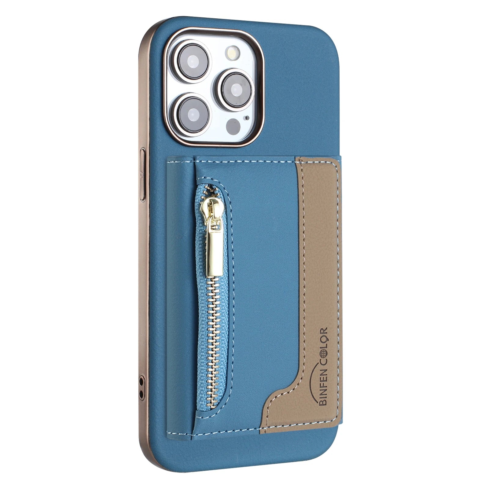 iPhone 15 Series Magnetic Leather Case with Detachable Card Holder