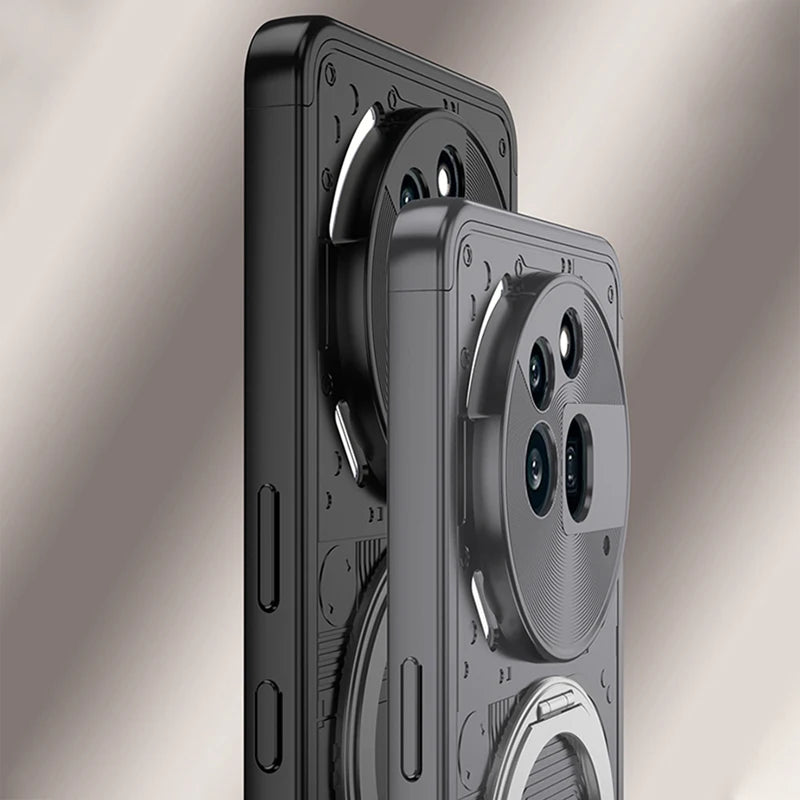 Shockproof Hard PC Case with 360-Degree Rotating Ring for Nothing Phone 3a / 3a Pro