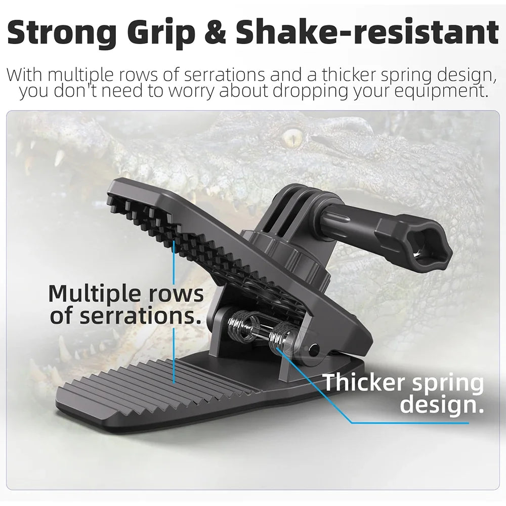 360° Rotating Magnetic Backpack Clip Mount for Action Cameras