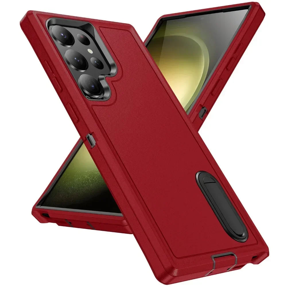 Shockproof Protective Case with Bracket for Samsung Galaxy S25 Series