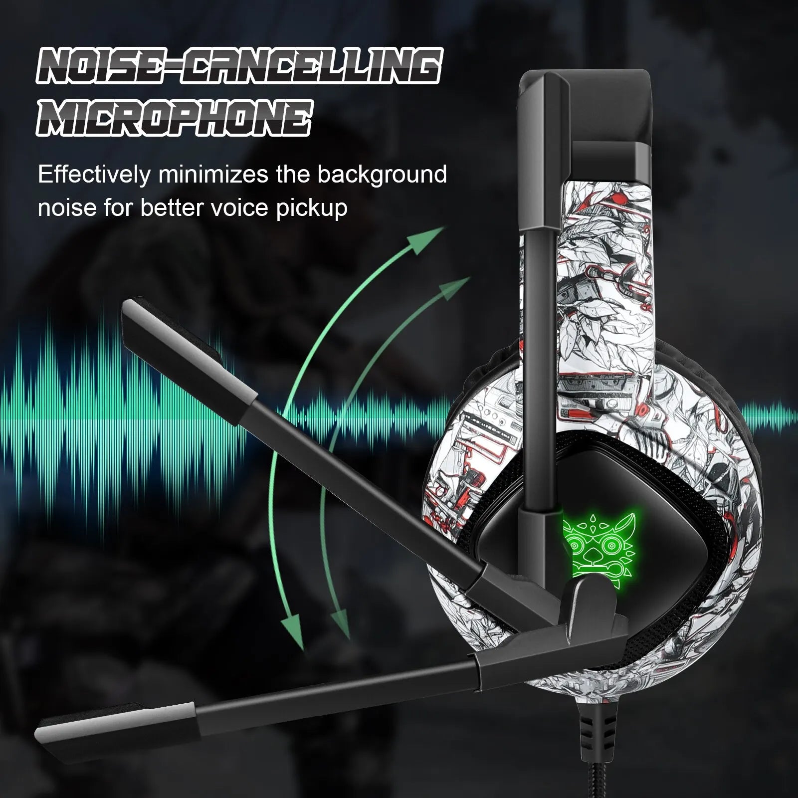 Onikuma K19 Wired Noise Cancelling Gaming Headset