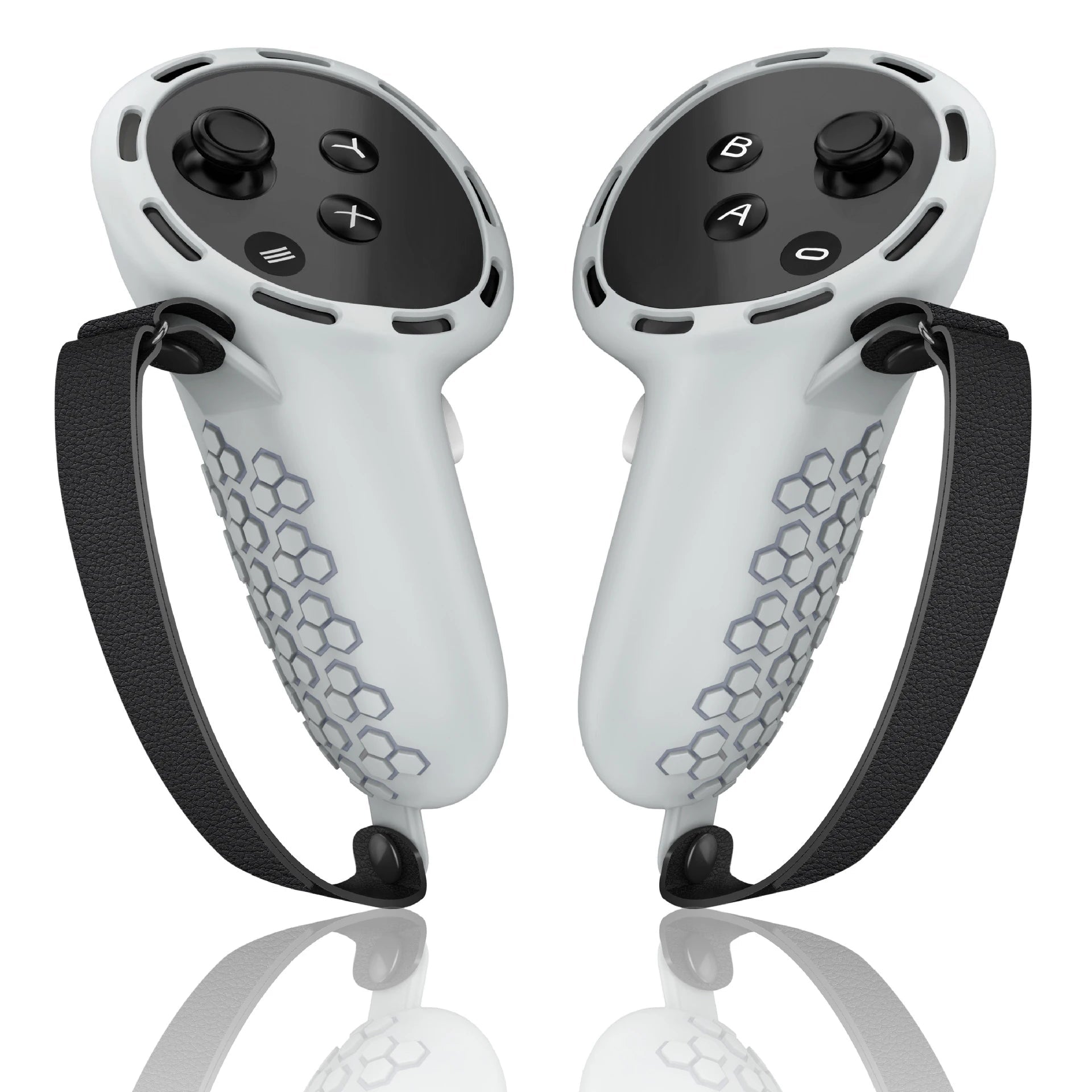 Silicone Touch Controller Grip with Adjustable Anti-Throw Strap for Meta Quest 3 / 3S