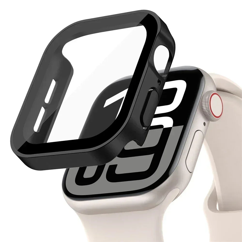 Protective Bumper Case with Built-in Tempered Glass for Apple Watch
