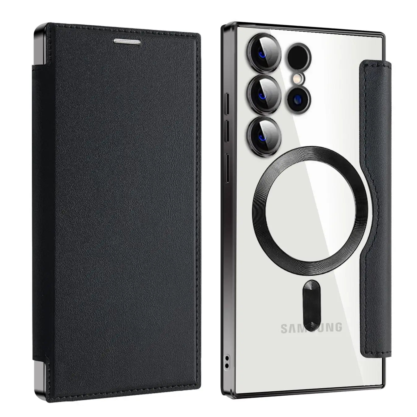 Protective Flip Magnetic Leather Case for Samsung Galaxy S25 Ultra