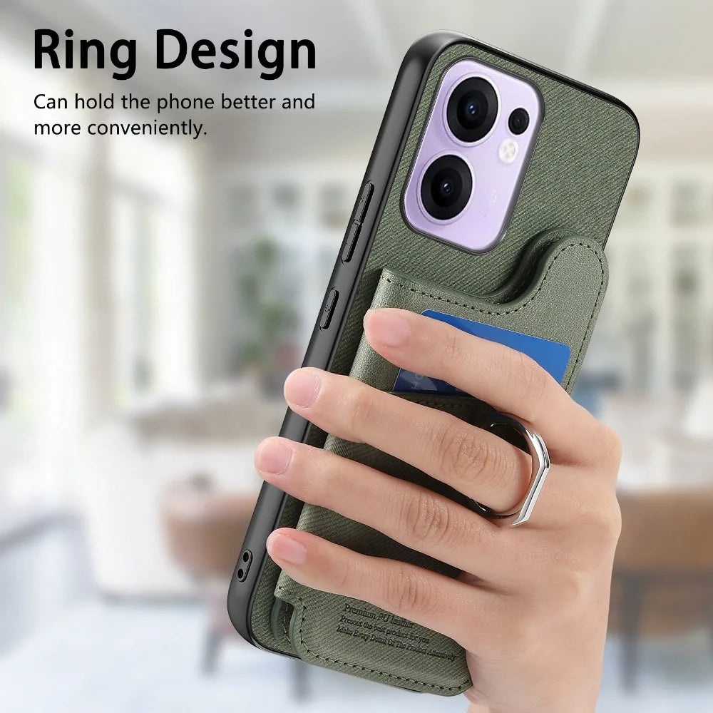 Protective Leather Wallet Case with Card Holder for iPhone 17 Series