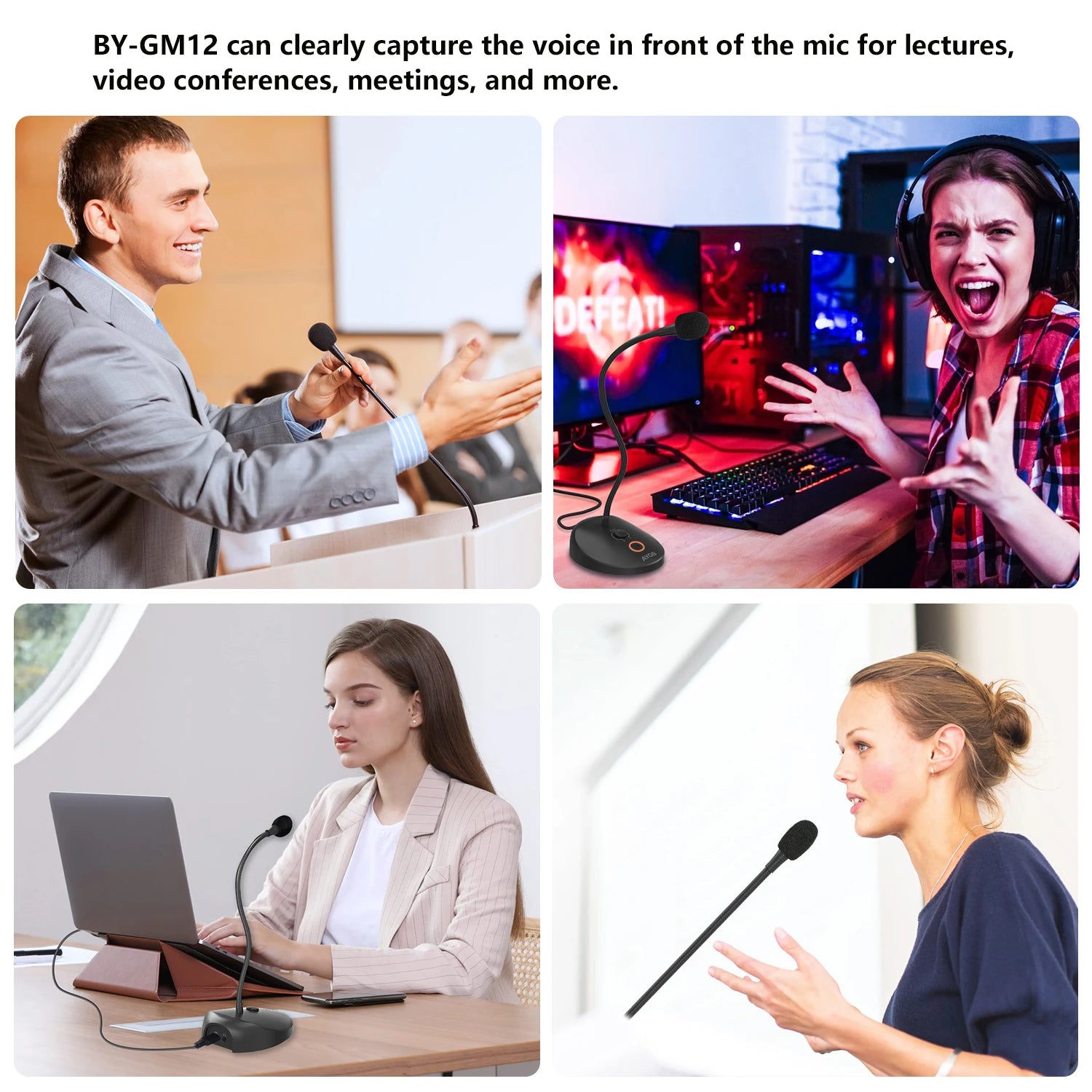 BOYA BY-GM12 USB Gooseneck Microphone