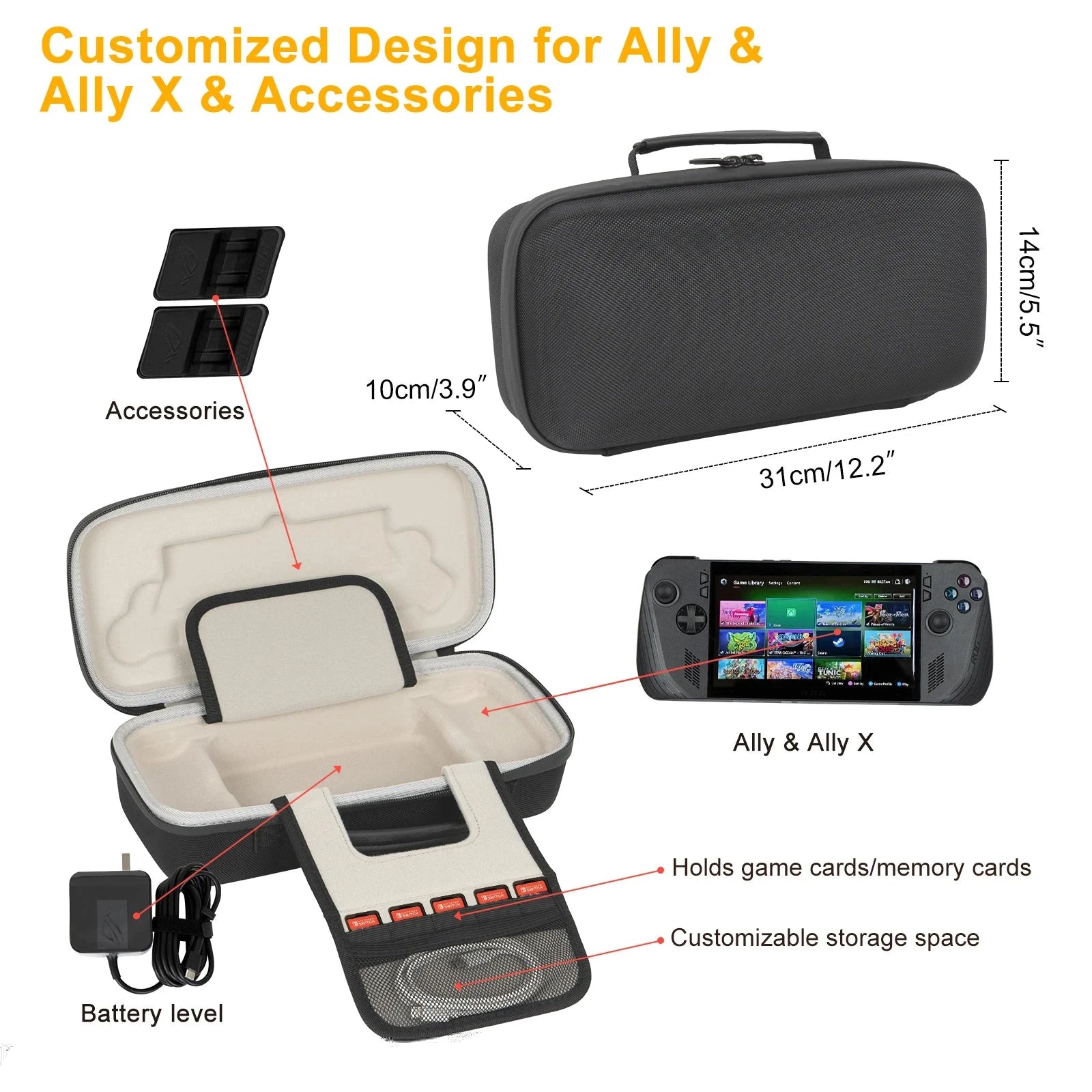 Carrying Case Storage Bag for ASUS ROG Ally - Protect Your Console & Accessories