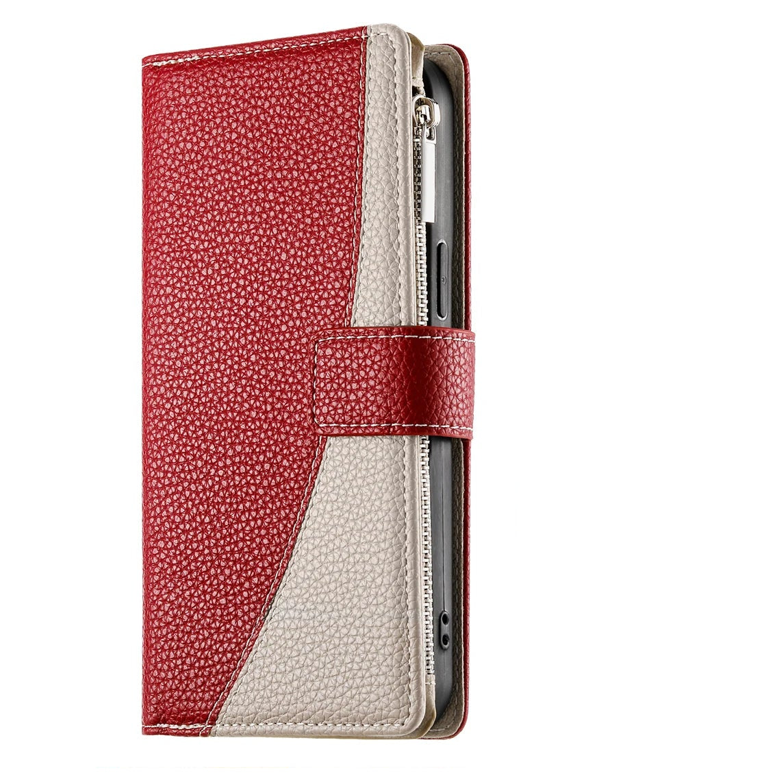 Leather Flip Crossbody Case with Multi-Card Zipper Wallet & Lanyard for iPhone 16 Series