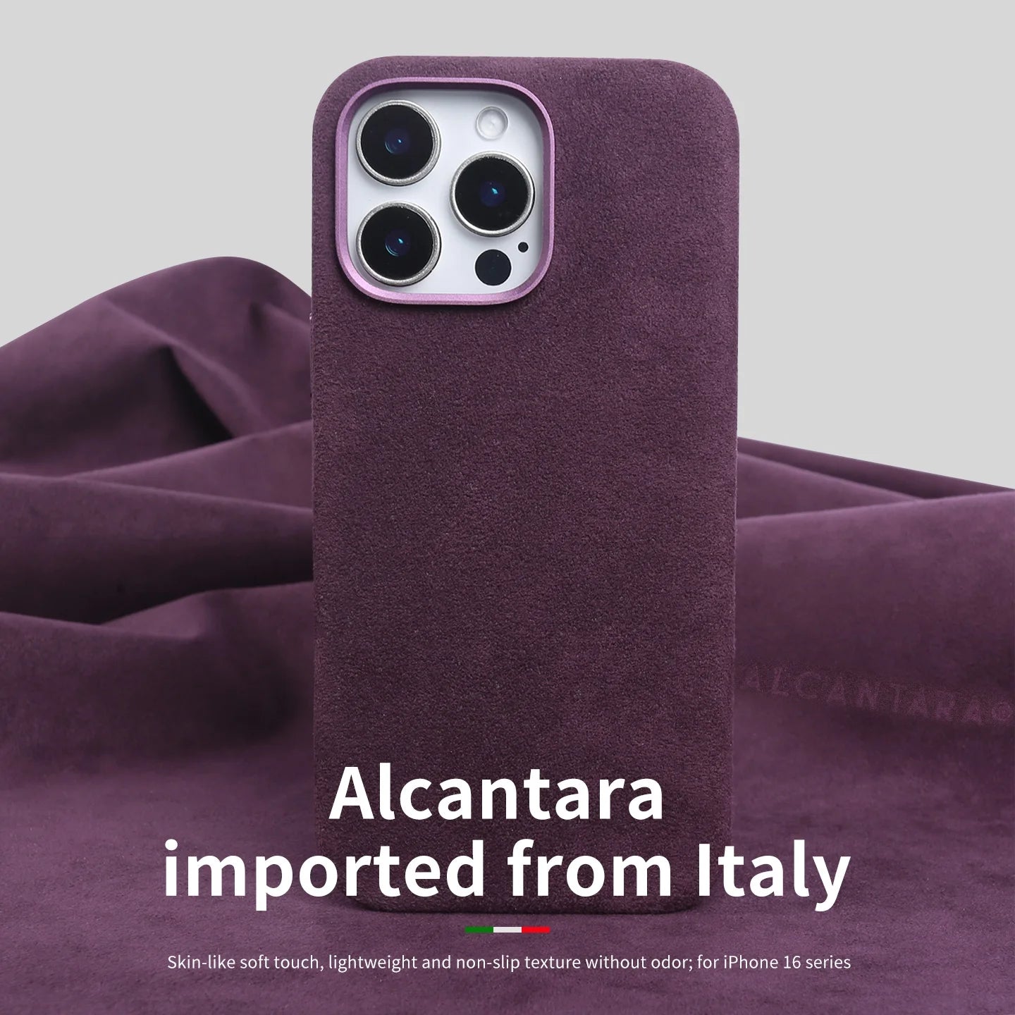 Luxury Full-Wrapped Alcantara MagSafe Case for iPhone 16 Series