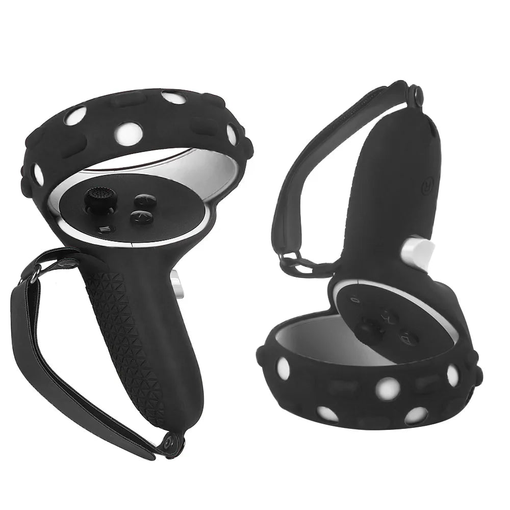Silicone Touch Controller Grip with Adjustable Anti-Throw Strap for Meta Quest 3 / 3S