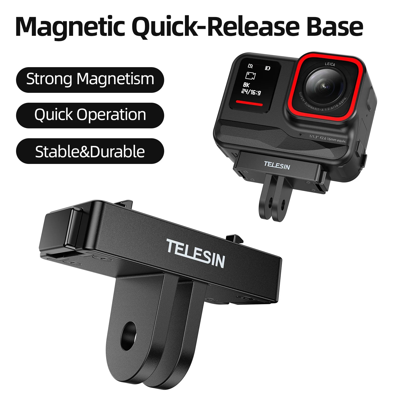 TELESIN Magnetic Two-Claw Adapter for Insta360 Ace and Ace Pro
