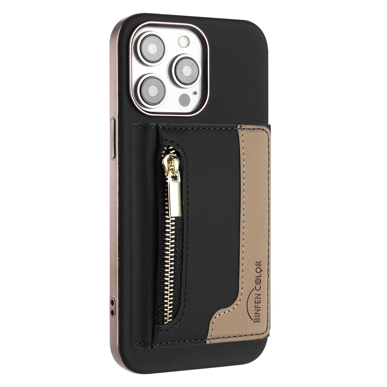 iPhone 15 Series Magnetic Leather Case with Detachable Card Holder