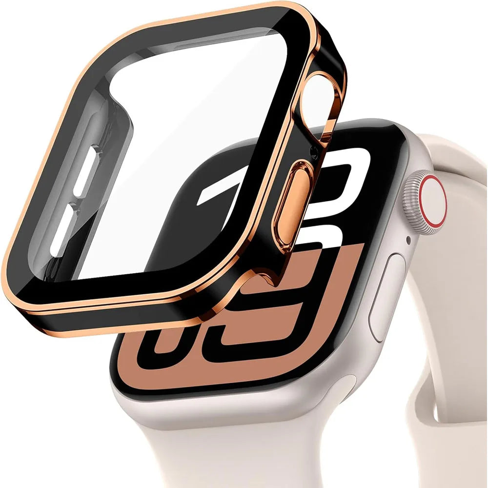 Apple Watch Series 10 Screen Protector Case with Tempered Glass